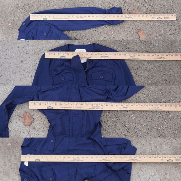 Anthropologie Hei Hei Navy Belted Utility Anorak Jacket XS Military Style - Picture 6 of 10